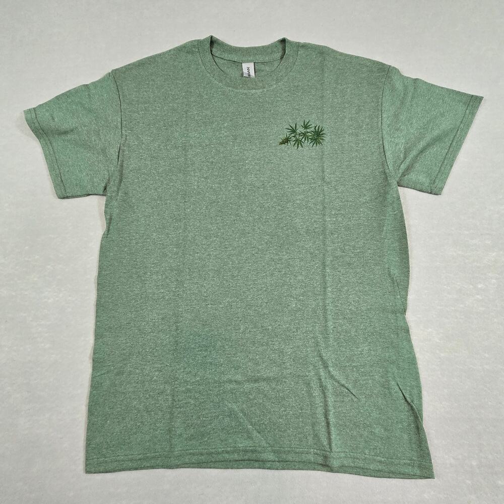 Cannabis Custom Design Gildan Crew Neck T-Shirt Women's Medium NEW